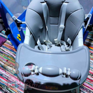 Kidillo high chair 2 levels foldable E _660 back levels - Grey - Image 4