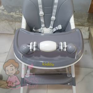Kidillo high chair 2 levels foldable E _660 back levels - Grey - Image 7