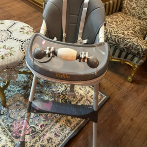 Kidillo high chair 2 levels foldable E _660 back levels - Grey - Image 6