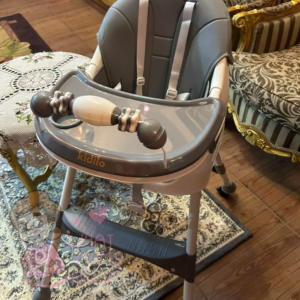 Kidillo high chair 2 levels foldable E _660 back levels - Grey - Image 5